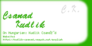 csanad kudlik business card